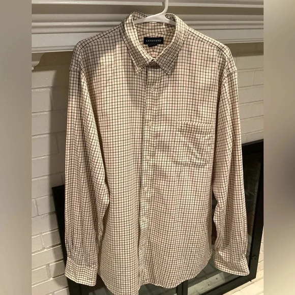 Lands' End Other - #179 Classic Lands End Button Up Long Sleeve Shirt Sz Lg